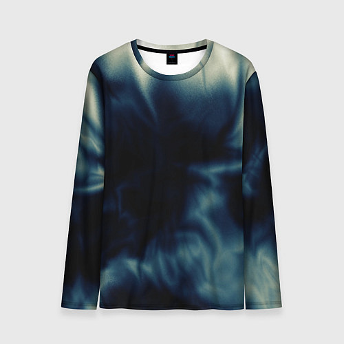 Мужской лонгслив Абстрактный тёмно-синий / 3D-принт – фото 1