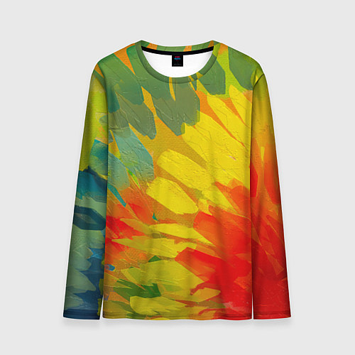 Мужской лонгслив Абстракция цветение акрил / 3D-принт – фото 1