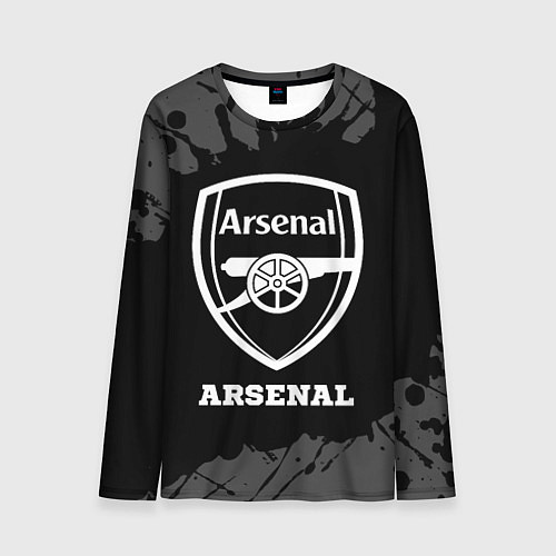 Мужской лонгслив Arsenal sport на темном фоне / 3D-принт – фото 1