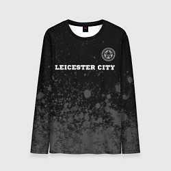 Мужской лонгслив Leicester City sport на темном фоне посередине