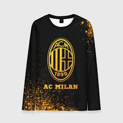Мужской лонгслив AC Milan - gold gradient