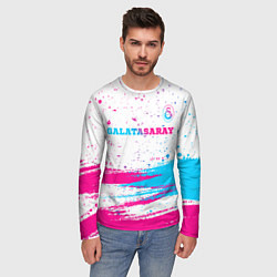 Лонгслив мужской Galatasaray neon gradient style посередине, цвет: 3D-принт — фото 2