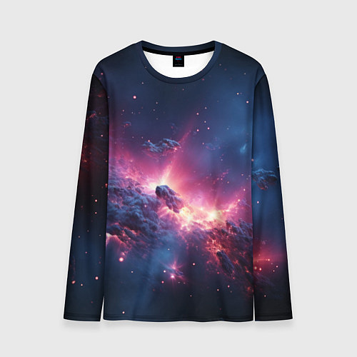 Мужской лонгслив Взрыв в космосе / 3D-принт – фото 1