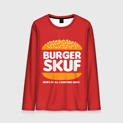 Мужской лонгслив Burger skuf / 3D-принт – фото 1