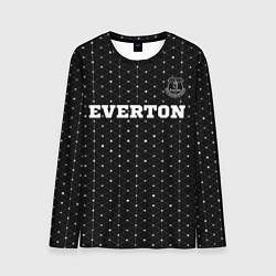 Лонгслив мужской Everton sport на темном фоне посередине, цвет: 3D-принт