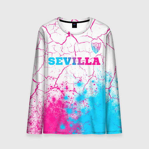 Мужской лонгслив Sevilla neon gradient style посередине / 3D-принт – фото 1