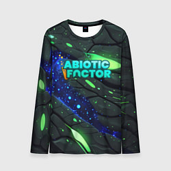 Лонгслив мужской Abiotic Factor logo bright neon, цвет: 3D-принт