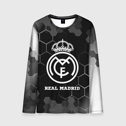 Лонгслив мужской Real Madrid sport на темном фоне, цвет: 3D-принт