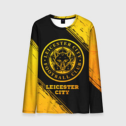 Мужской лонгслив Leicester City - gold gradient