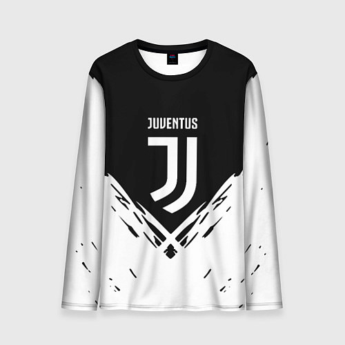 Мужской лонгслив Juventus sport geometry fc club / 3D-принт – фото 1