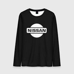 Лонгслив мужской Nissan logo white, цвет: 3D-принт