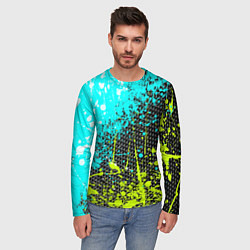 Лонгслив мужской Брызги красок с геометрией, цвет: 3D-принт — фото 2