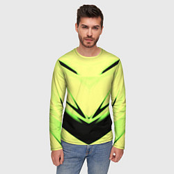 Лонгслив мужской Geometry stripes кислотный стиль, цвет: 3D-принт — фото 2