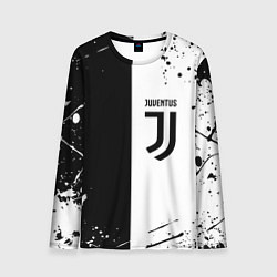 Лонгслив мужской Juventus краски текстура спорт, цвет: 3D-принт