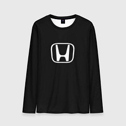 Лонгслив мужской Honda white logo, цвет: 3D-принт