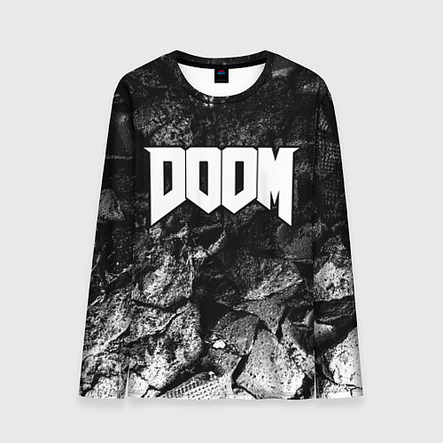 Мужской лонгслив Doom black graphite / 3D-принт – фото 1