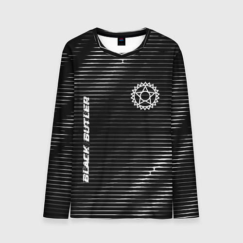 Мужской лонгслив Black Butler metal anime lines / 3D-принт – фото 1