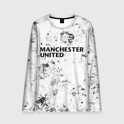 Мужской лонгслив Manchester United dirty ice / 3D-принт – фото 1