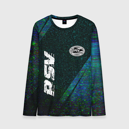 Мужской лонгслив PSV glitch blue / 3D-принт – фото 1