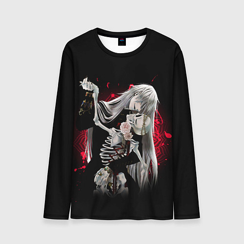 Мужской лонгслив Темный дворецкий Гробовщик танцует со скелетом / 3D-принт – фото 1