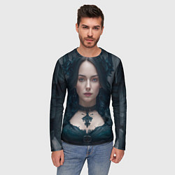Лонгслив мужской Готическая девушка Амара, цвет: 3D-принт — фото 2