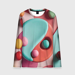 Лонгслив мужской Пластилиновый медальон с шариками, цвет: 3D-принт
