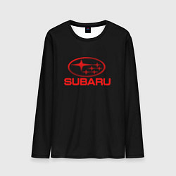 Лонгслив мужской Subaru red logo, цвет: 3D-принт