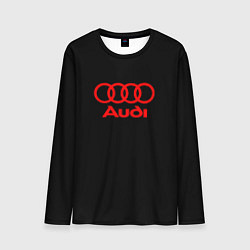 Мужской лонгслив Audi red logo