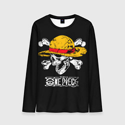Мужской лонгслив One piece - череп и кости