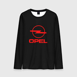 Мужской лонгслив Opel red logo auto