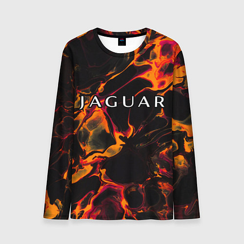 Мужской лонгслив Jaguar red lava / 3D-принт – фото 1