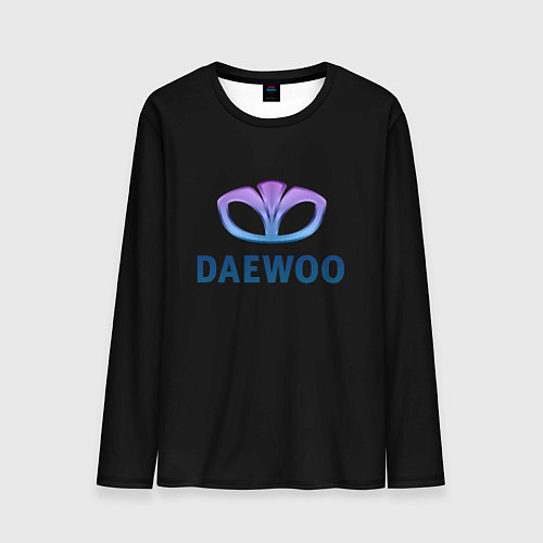 Мужской лонгслив Daewoo logo neon / 3D-принт – фото 1