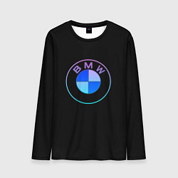 Мужской лонгслив BMW neon logo