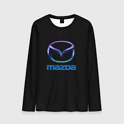 Мужской лонгслив Mazda neon logo