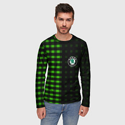 Лонгслив мужской Skoda pattern geometry, цвет: 3D-принт — фото 2