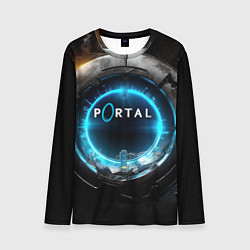 Мужской лонгслив Portal логотип игры