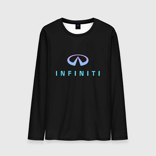 Мужской лонгслив Infiniti logo neon / 3D-принт – фото 1
