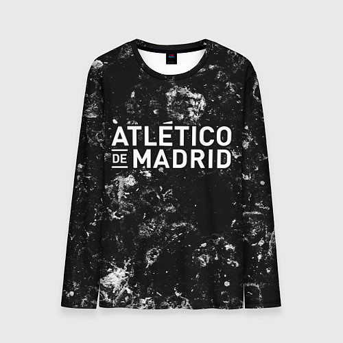 Мужской лонгслив Atletico Madrid black ice / 3D-принт – фото 1