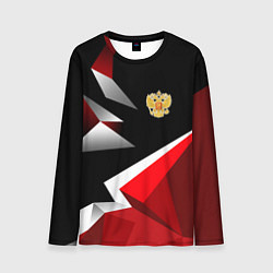 Лонгслив мужской Russia uniform - красный и черный, цвет: 3D-принт