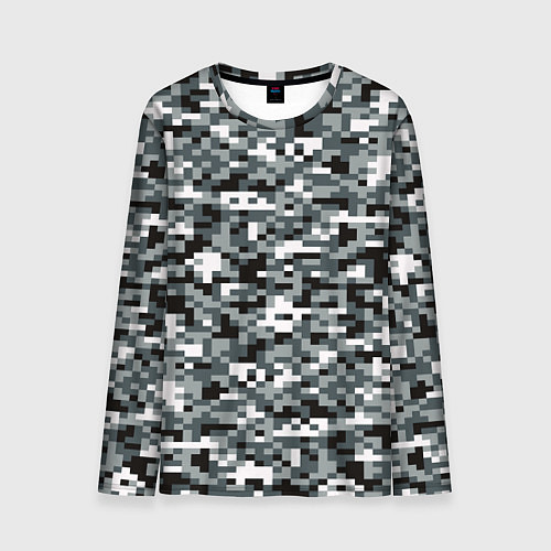 Мужской лонгслив Камуфляжные пиксели текстура / 3D-принт – фото 1