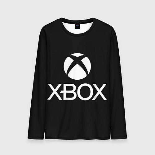 Мужской лонгслив X-box logo black / 3D-принт – фото 1