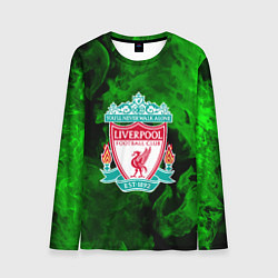 Лонгслив мужской Liverpool green fire, цвет: 3D-принт