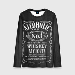 Лонгслив мужской Алкоголик номер один, цвет: 3D-принт