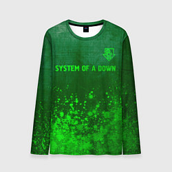 Лонгслив мужской System of a Down - green gradient посередине, цвет: 3D-принт