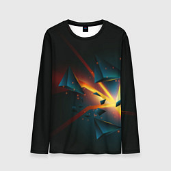 Мужской лонгслив Разлом плиты - абстрактная расщелина