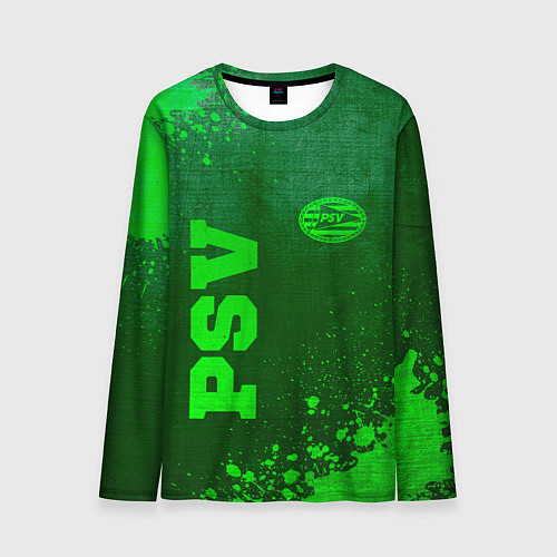 Мужской лонгслив PSV - green gradient вертикально / 3D-принт – фото 1