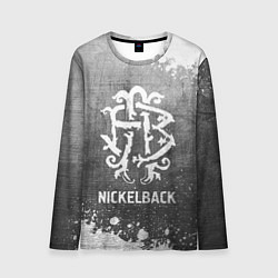 Лонгслив мужской Nickelback - grey gradient, цвет: 3D-принт