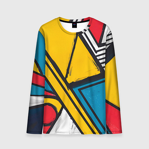 Мужской лонгслив Загаражное граффити / 3D-принт – фото 1