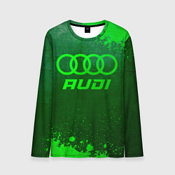 Мужской лонгслив Audi - green gradient