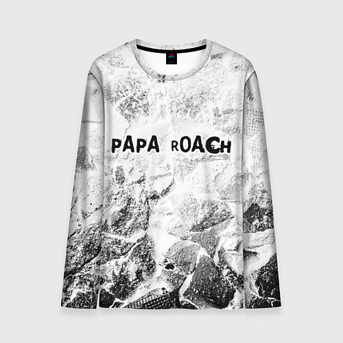 Мужской лонгслив Papa Roach white graphite / 3D-принт – фото 1